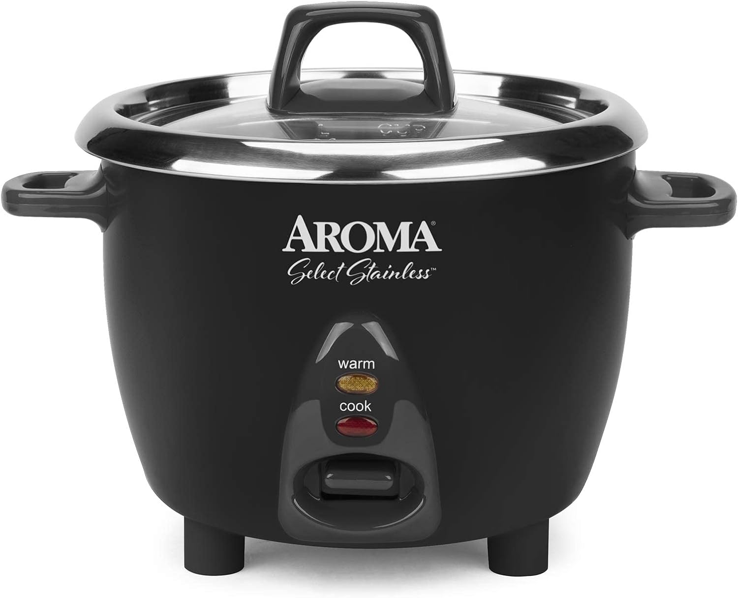 Aroma Housewares Select Stainless Rice Cooker & Warmer with Uncoated Inner Pot, 3-Cup(uncooked)6-Cup(cooked) 1.2Qt, ARC-753SGB, Black Aroma Housewares Select Stainless Rice Cooker & Warmer with Uncoated Inner Pot, 3-Cup(uncooked)6-Cup(cooked) 1.2Qt, ARC-753SGB, Black