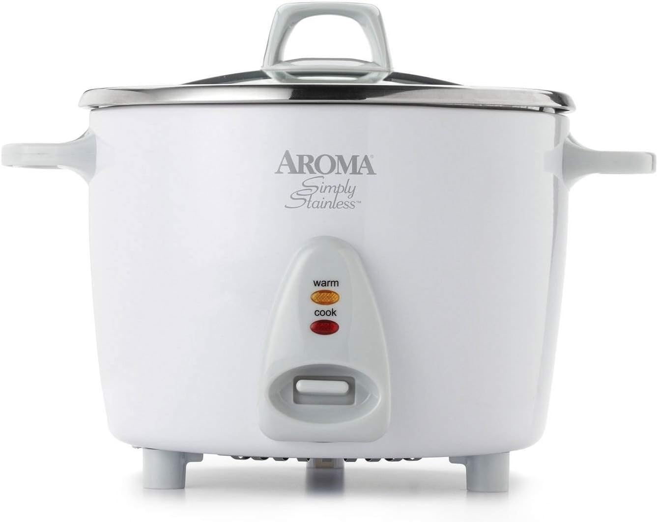Aroma Housewares Select Stainless Rice Cooker & Warmer with Uncoated Inner Pot, 6-Cup(cooked) 1.4Qt, ARC-753SG, White Aroma Housewares Select Stainless Rice Cooker & Warmer with Uncoated Inner Pot, 6-Cup(cooked) 1.4Qt, ARC-753SG, White