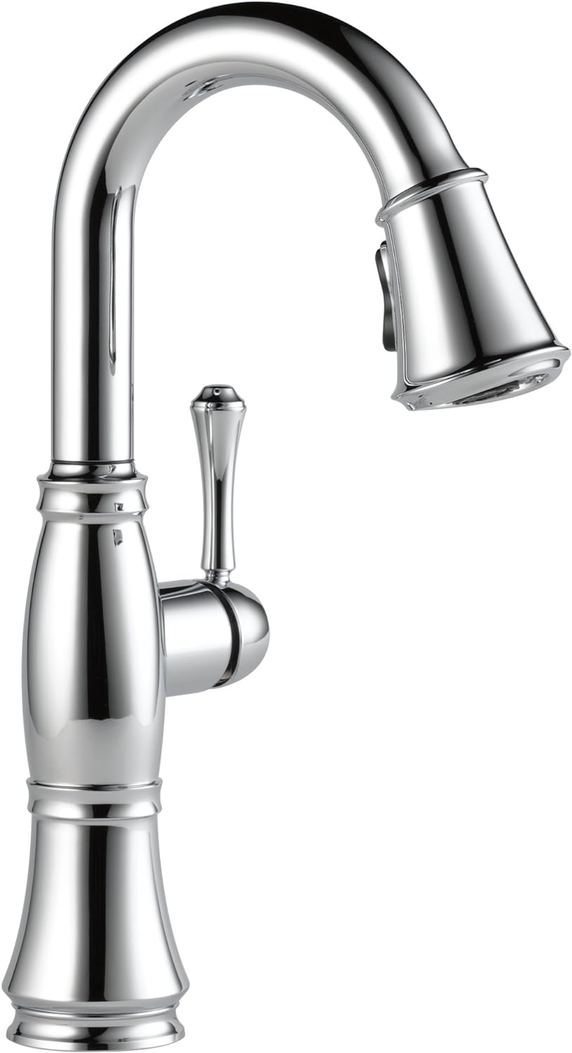 Delta Faucet Cassidy Bar Faucet Brushed Nickel, Bar Sink Faucet Single Hole