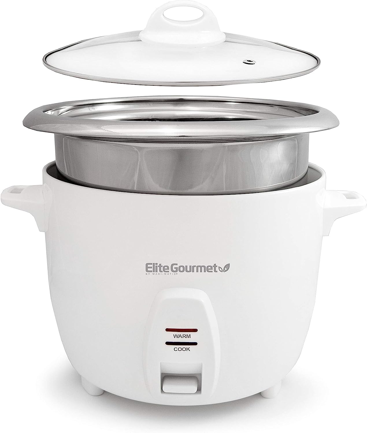 Elite Gourmet ERC-2020 Electric Rice Cooker with Stainless Steel Inner Pot Makes Soups, Stews, Grains, Cereals, Keep Warm Feature, 20 Cups Cooked (10 Cups... Elite Gourmet ERC-2020 Electric Rice Cooker with Stainless Steel Inner Pot Makes Soups, Stews, Grains, Cereals, Keep Warm Feature, 20 Cups Cooked (10 Cups...