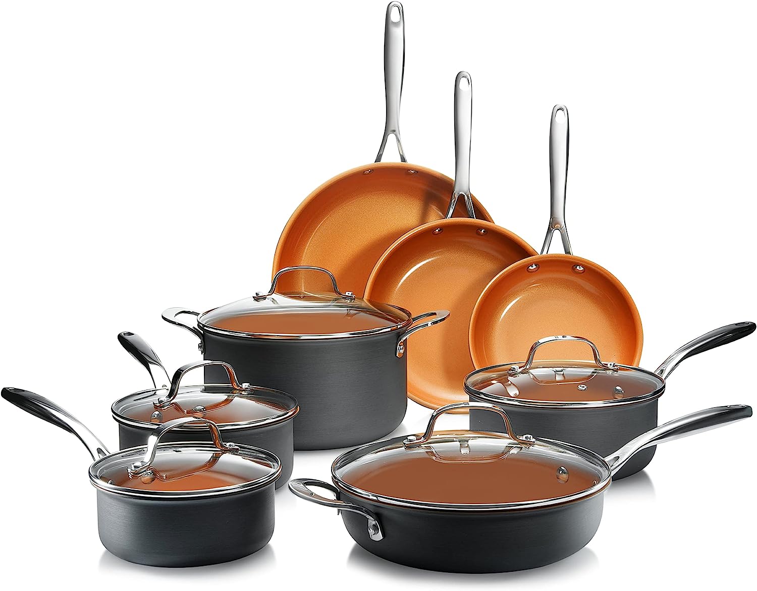 Gotham Steel Pro 13 Piece Pots and Pans Set Nonstick Cookware Set