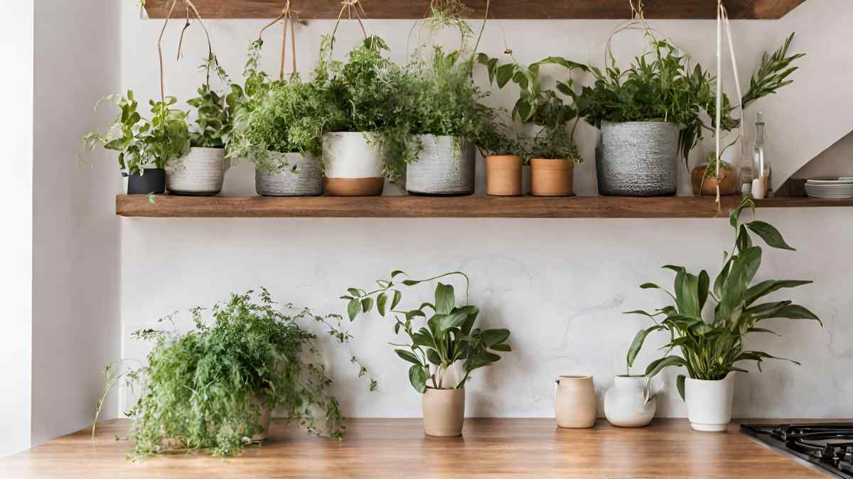 Add a Touch of Nature with Greenery Above Kitchen Cabinets | EX Kitchen