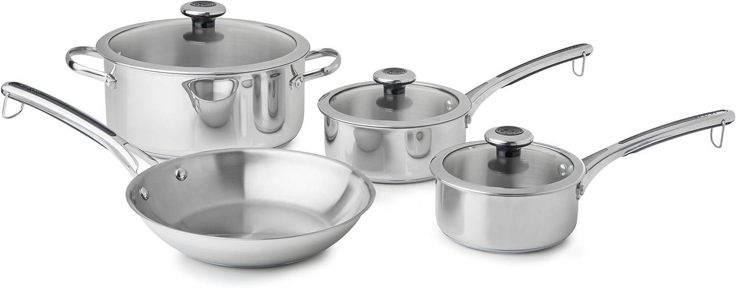 Revere 7-Piece Copper Core Confidence Stainless Steel Cookware Set