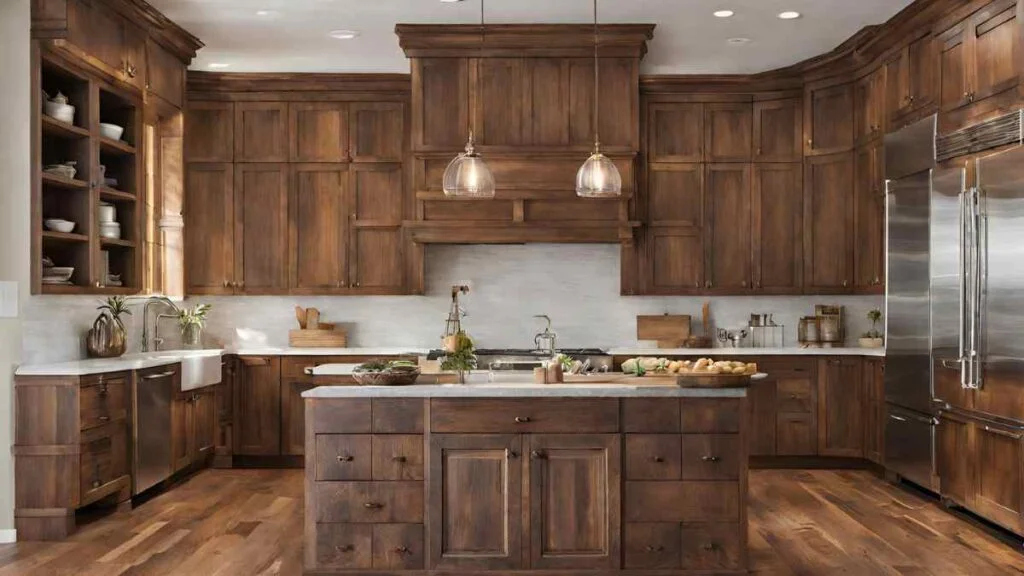 Stained Wood Cabinets