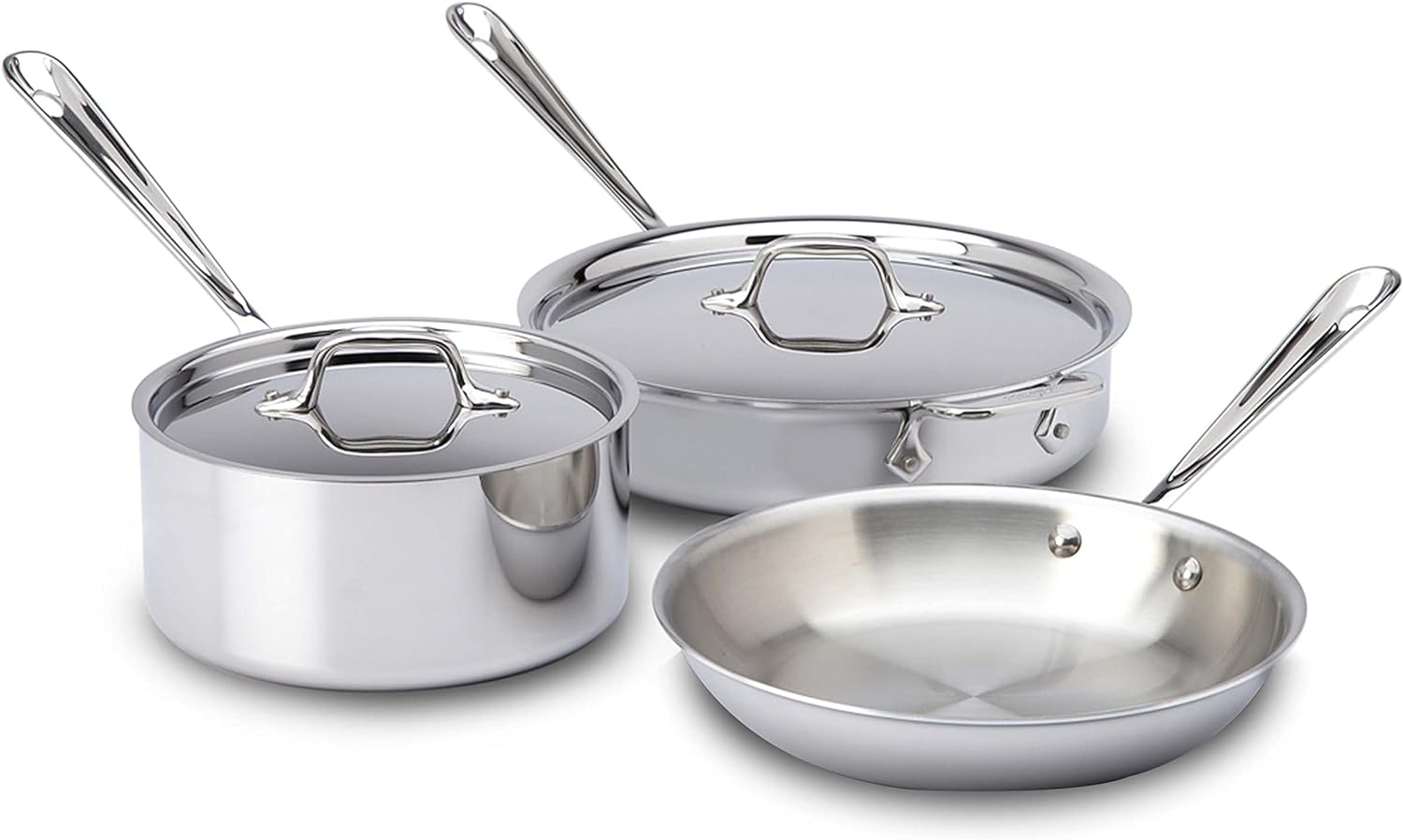 All-Clad 401599 Cookware Set, 5-Piece, Stainless Steel