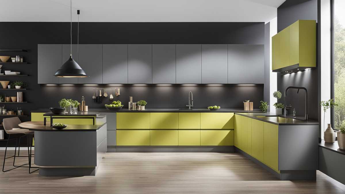 Elevate Your Space with Stylish Grey Two-Tone Kitchen Cabinets | EX Kitchen