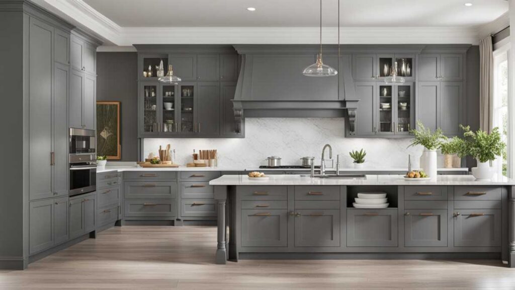 Elevate Your Space with Stylish Grey Two-Tone Kitchen Cabinets | EX Kitchen