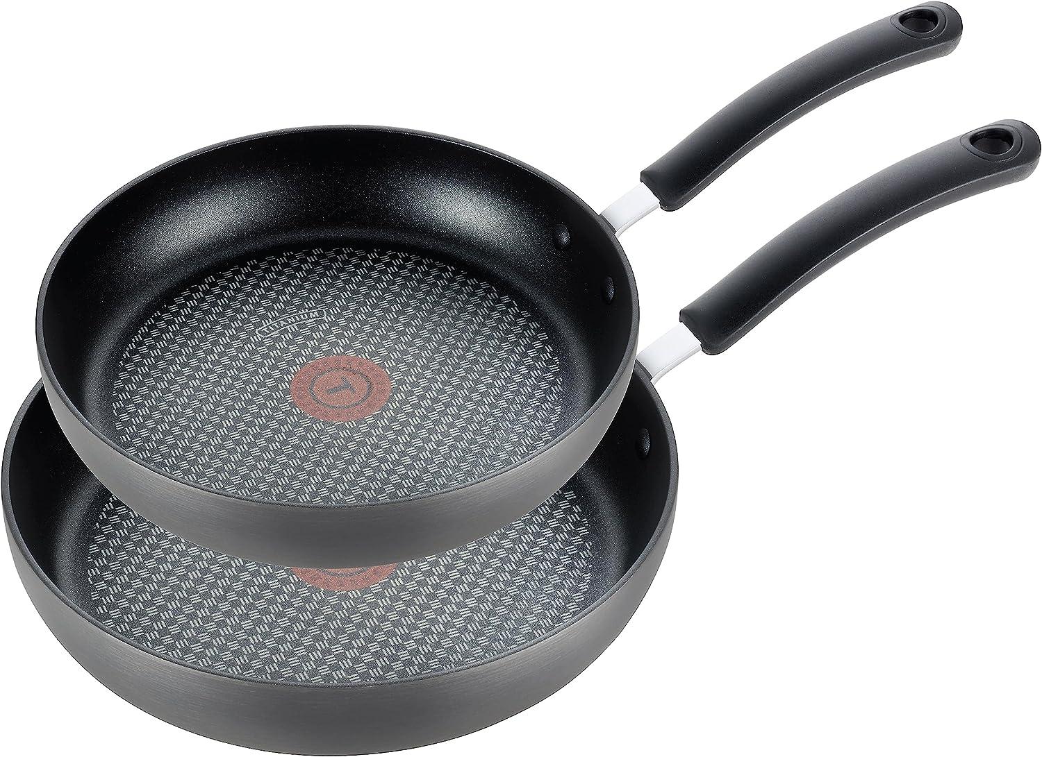 T-Fal Ultimate Hard Anodized Nonstick Fry Pan Set 2 Piece, 8, 10 Inch <br>