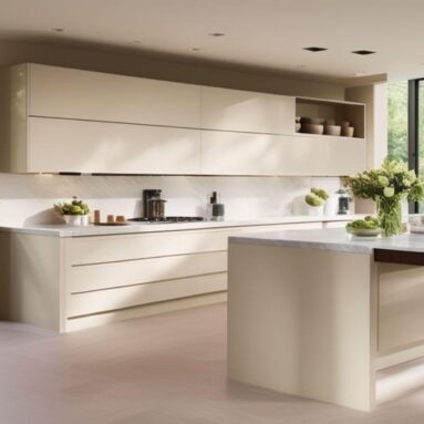 Beige Cabinets Kitchen Makeover: Elegance Meets Simplicity