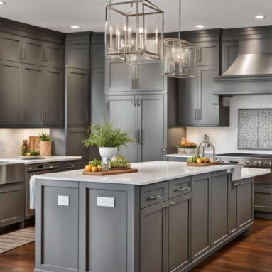 Grey Painted Kitchen Cabinets Before And After